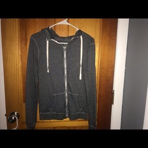 Gray zip up hoodie